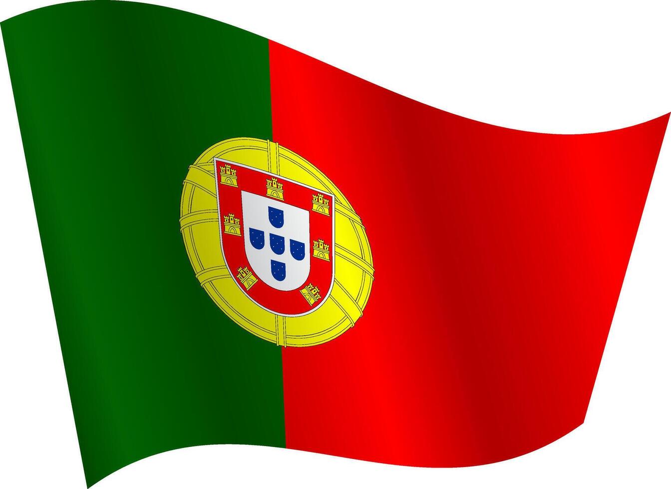 Flag of the country Portugal on white background vector