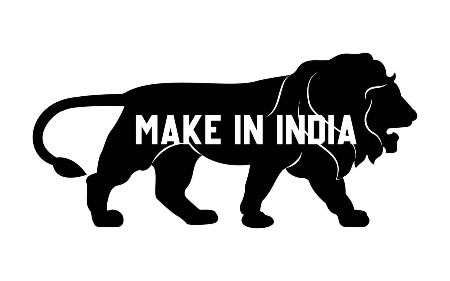make in India icon. Make in India lion symbol. Make In India Logo. Vocal for local. made in India concept. vector