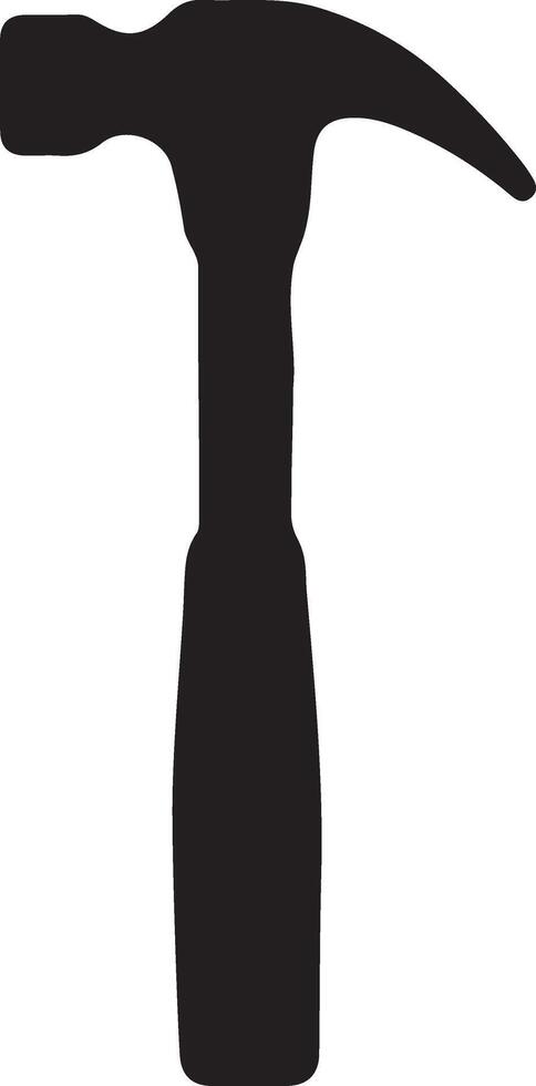 Hammer Silhouette Design On White Background vector