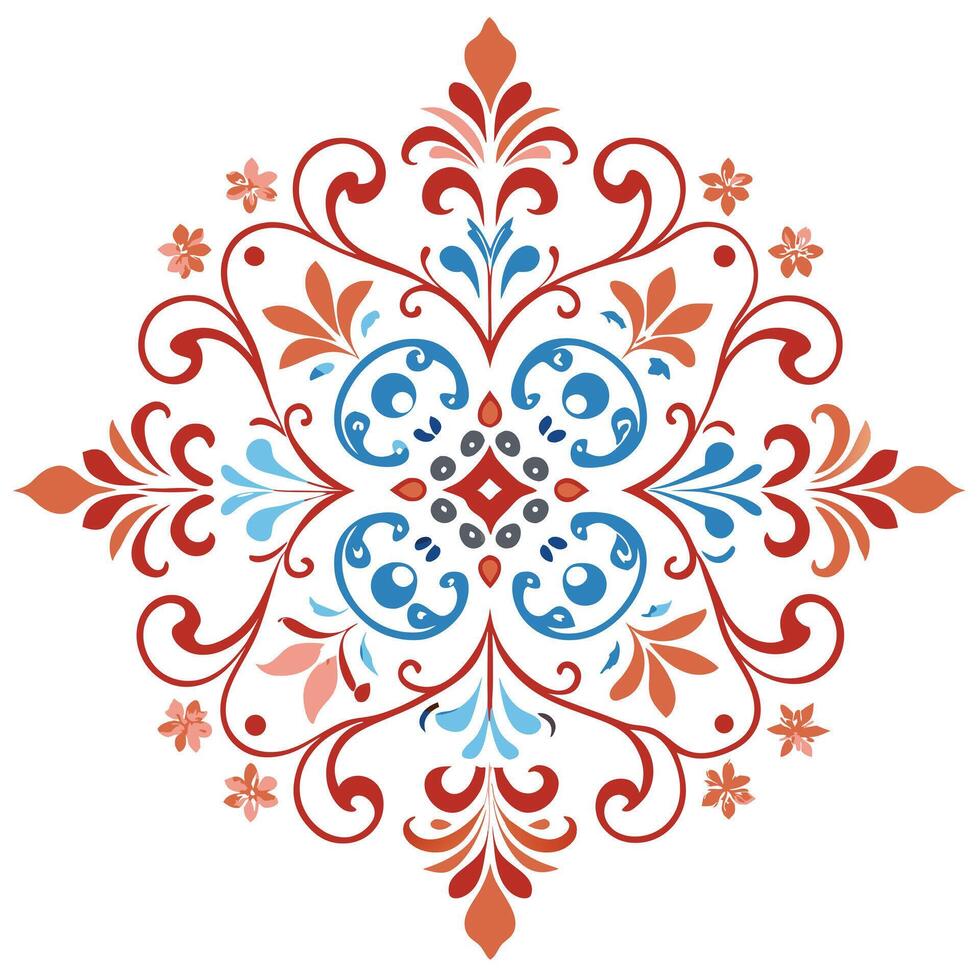 Elegant Floral Mandala Graphic Design Element vector