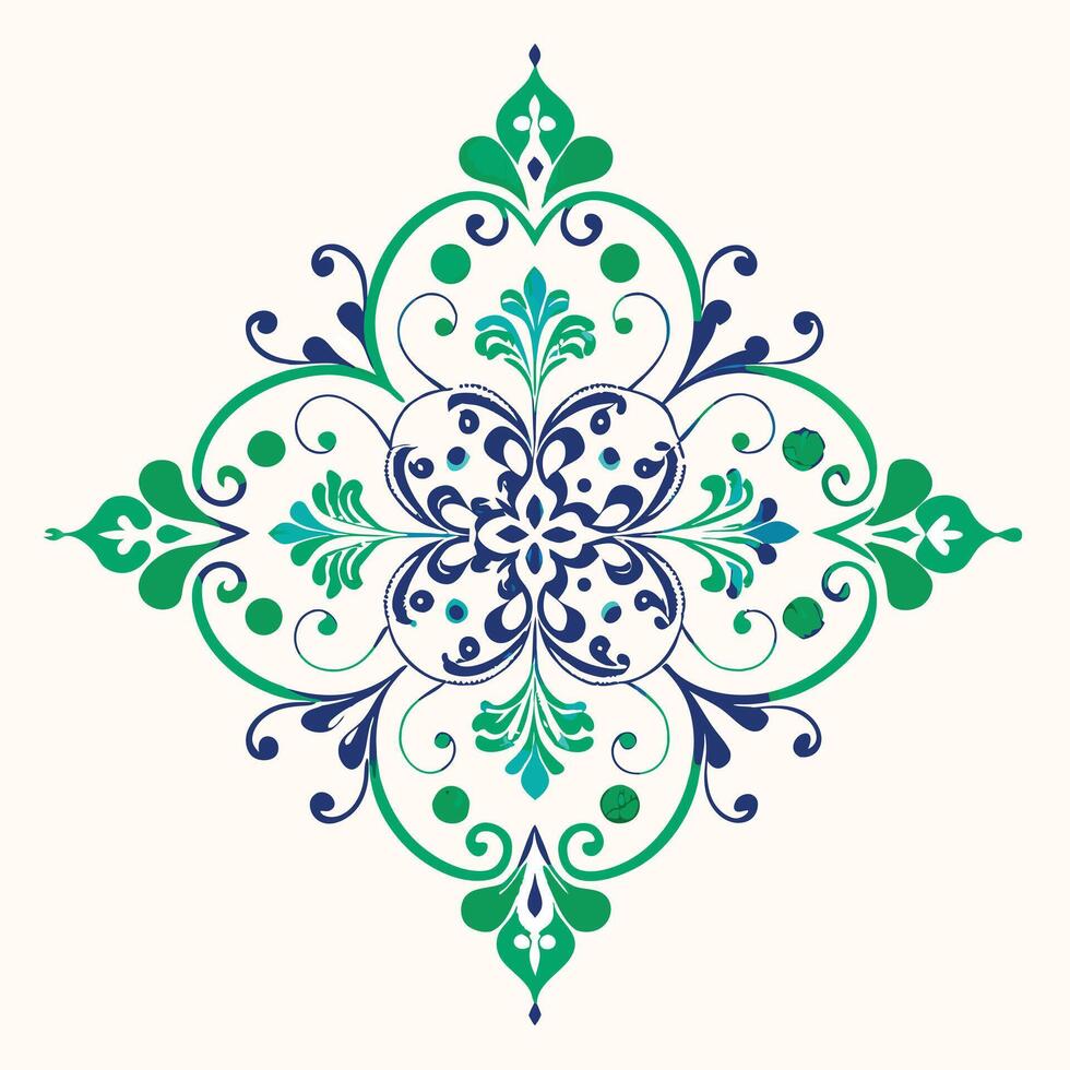 Elegant Ornate Floral Design Element Illustration vector