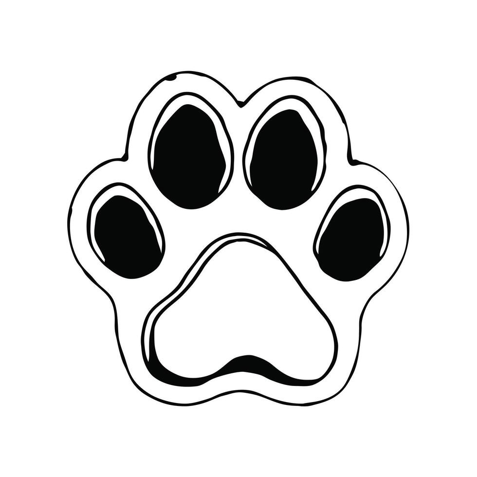Animal Paw Print Illustration Sketch Drawing vector