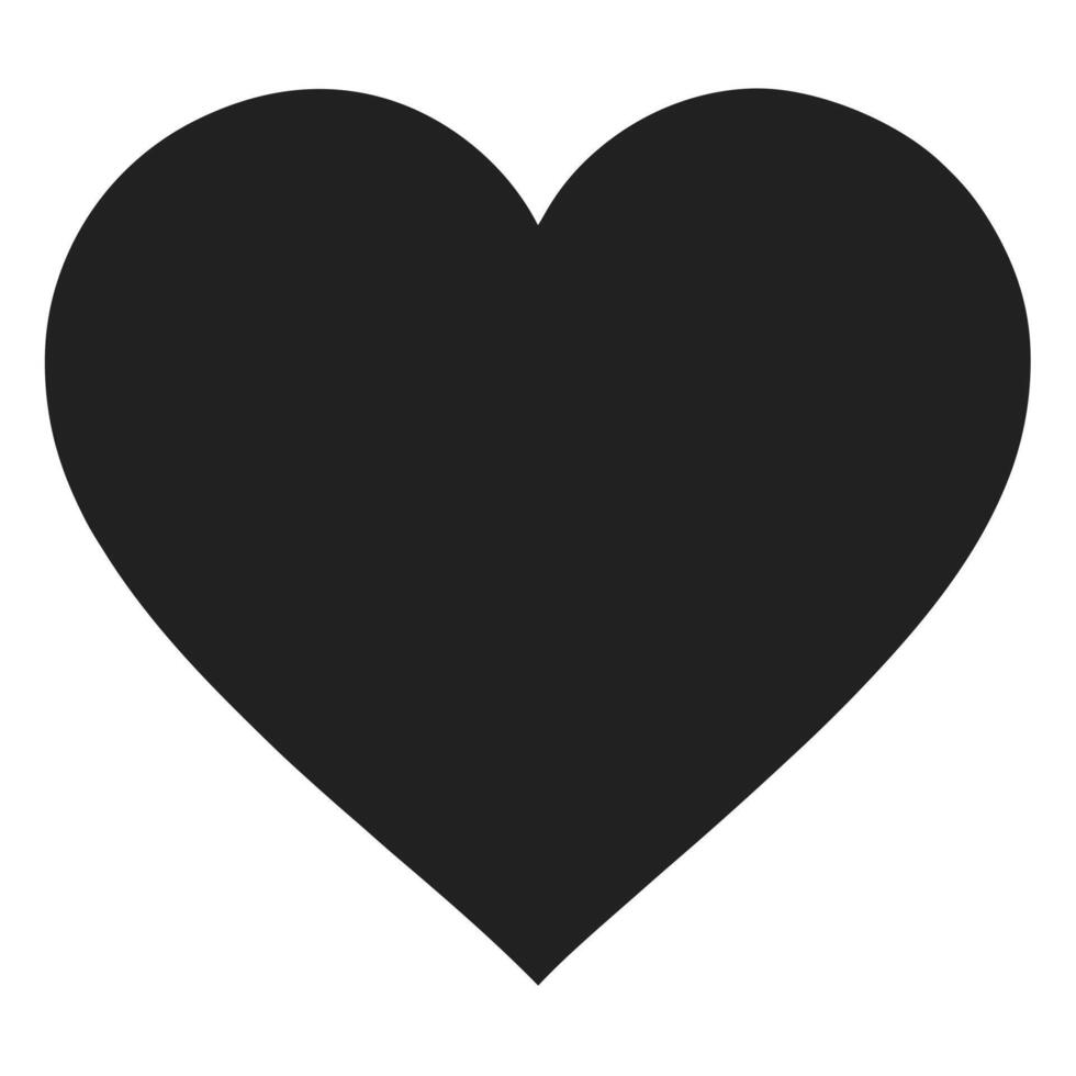 Simple Black Heart Icon Illustration Graphic vector