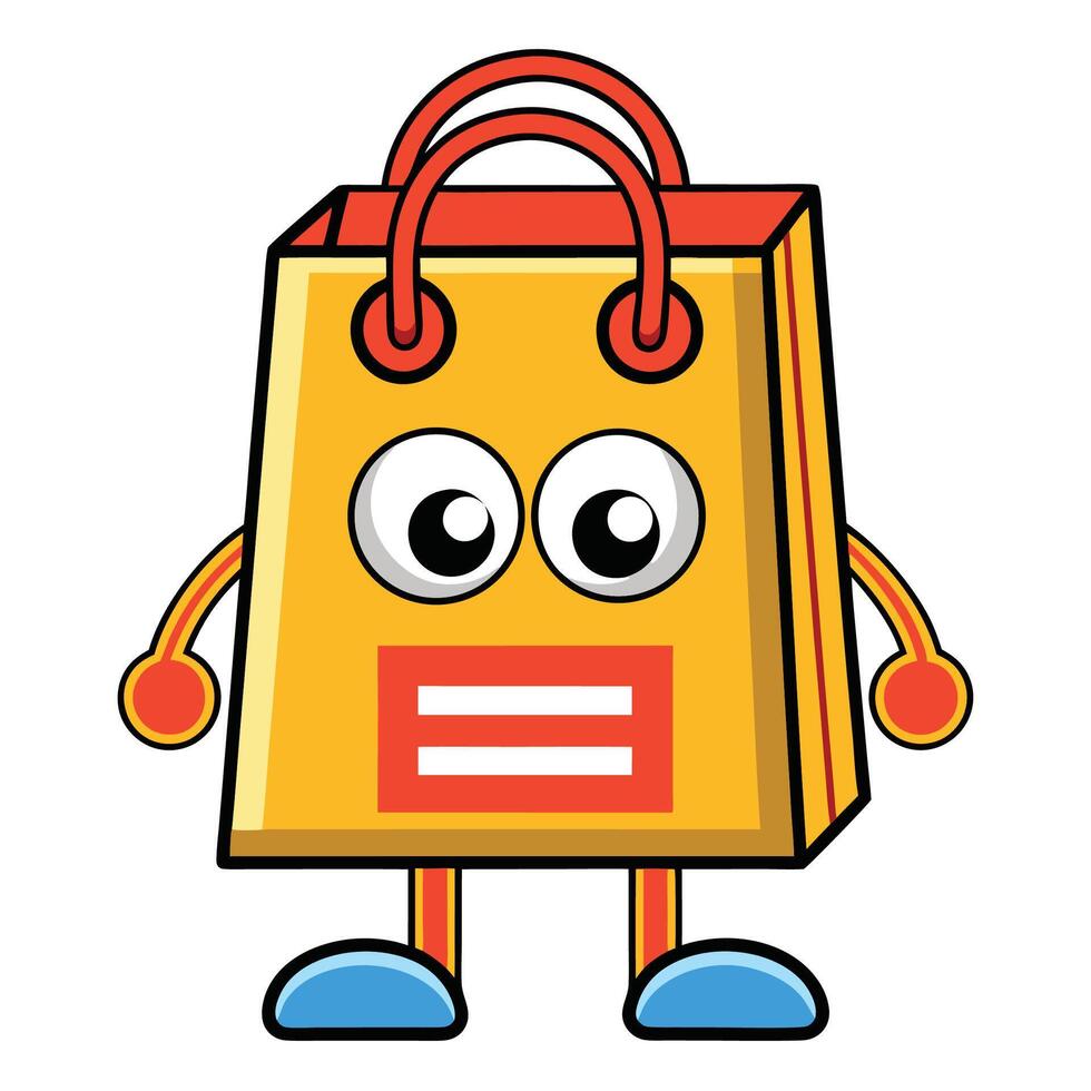 cartoon shopping character illustration vector