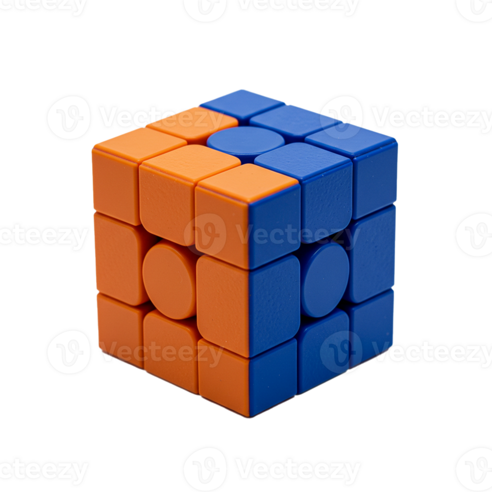 Colorful Rubiks cube toy for challenging puzzles and entertainment png