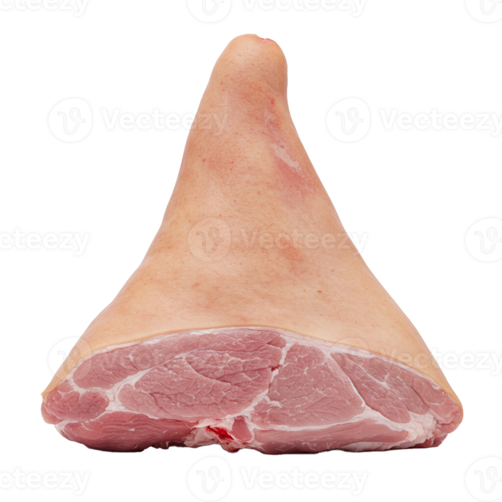 Fresh pork leg cut available at the butcher for various recipes png