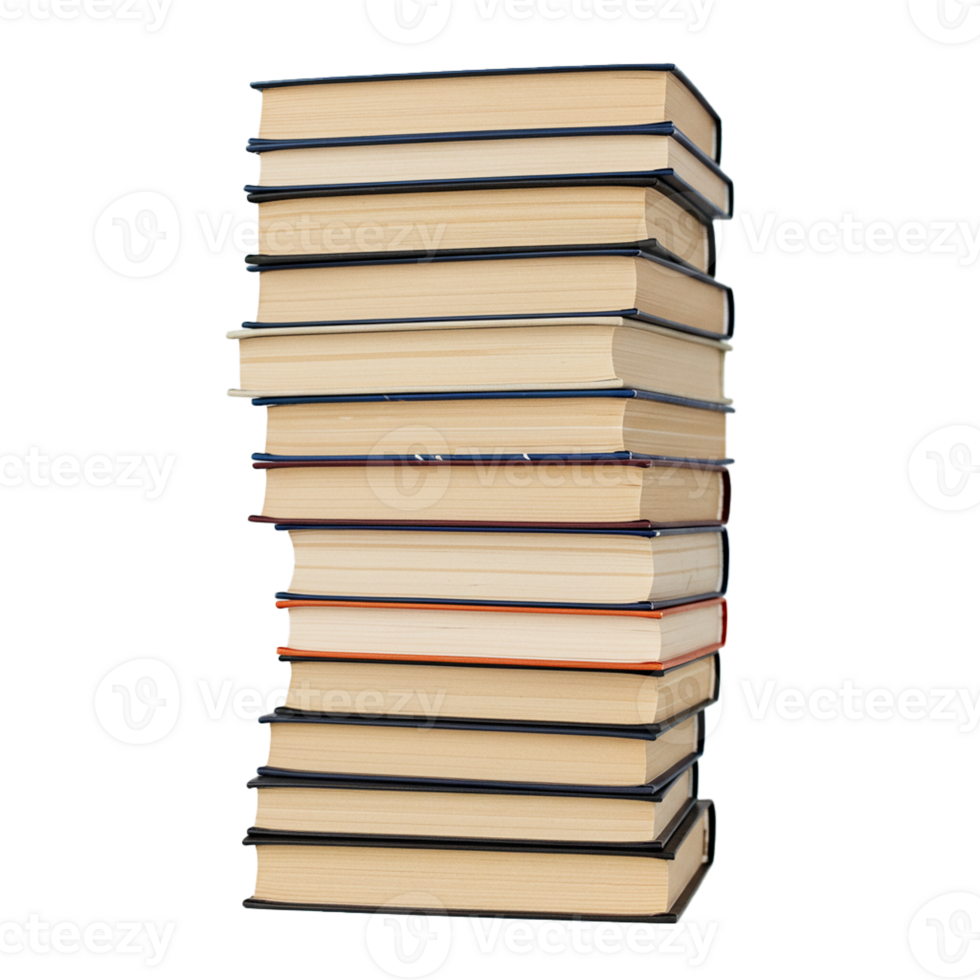 Stacked books representing knowledge and the joy of reading png