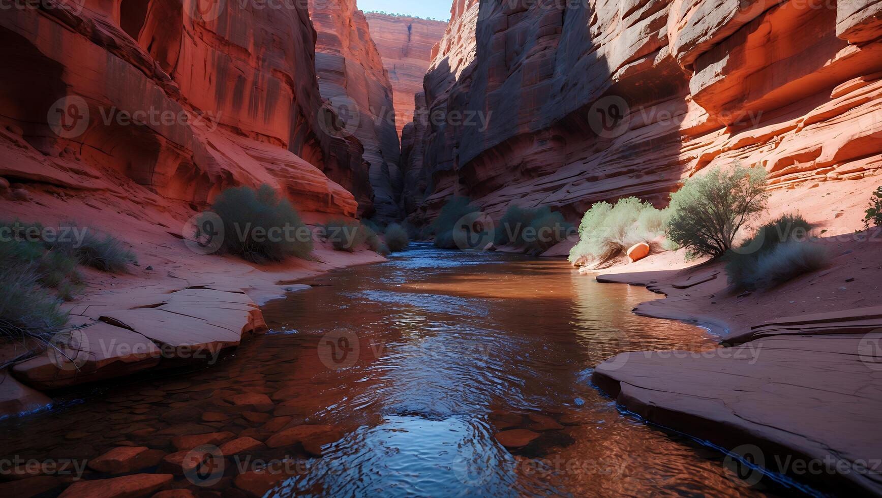 Canyon Narrows with River Landscape photo
