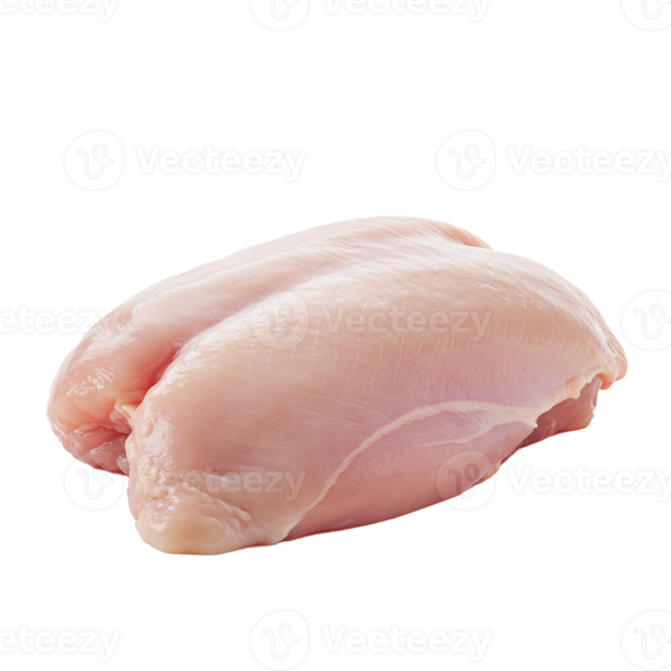 Fresh raw chicken breast cut available for cooking and meal preparation png