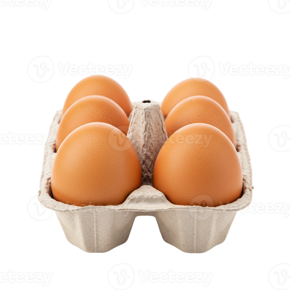 Brown eggs in a carton showcasing fresh and natural farm products png