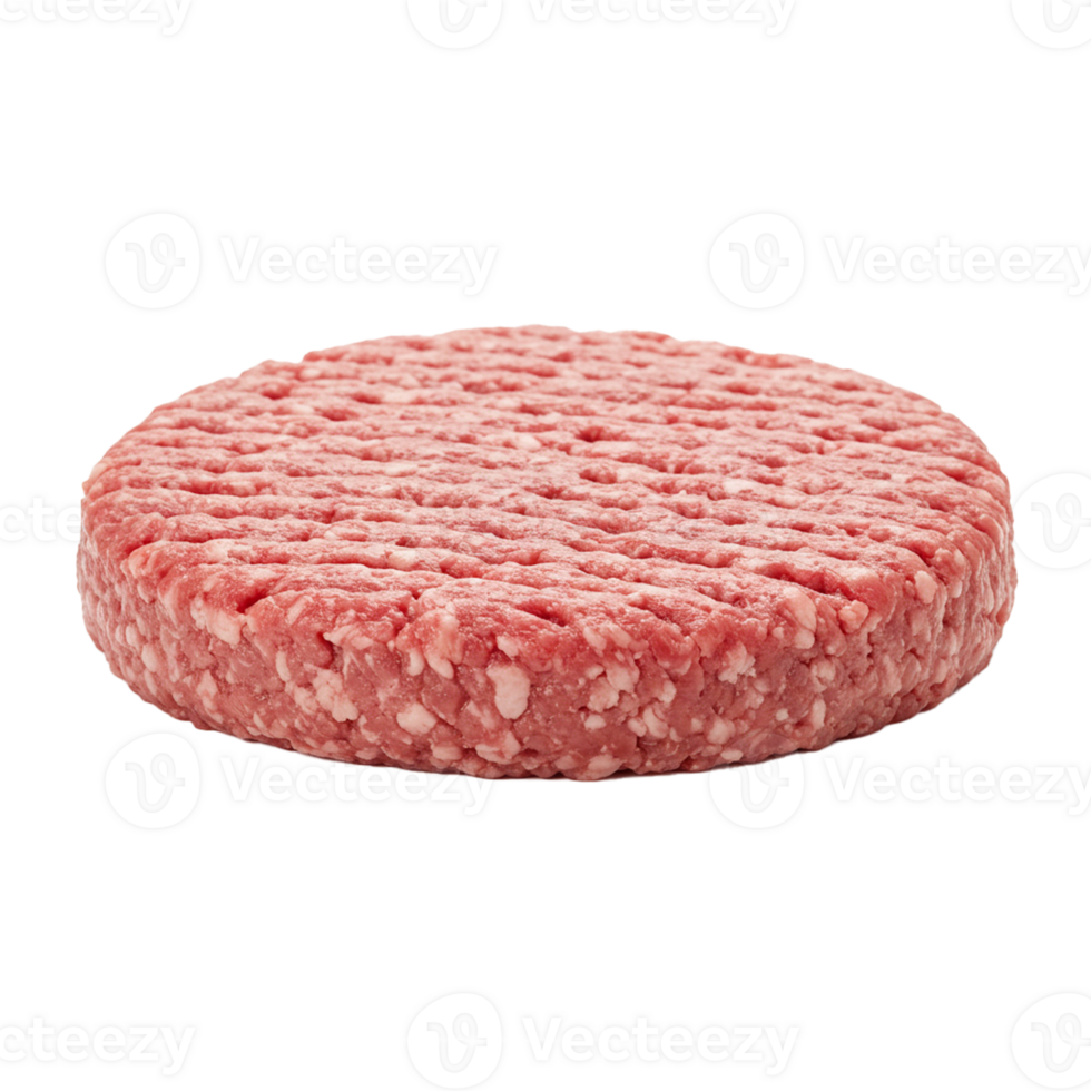 Fresh beef hamburger patty ready for grilling and delicious meals png
