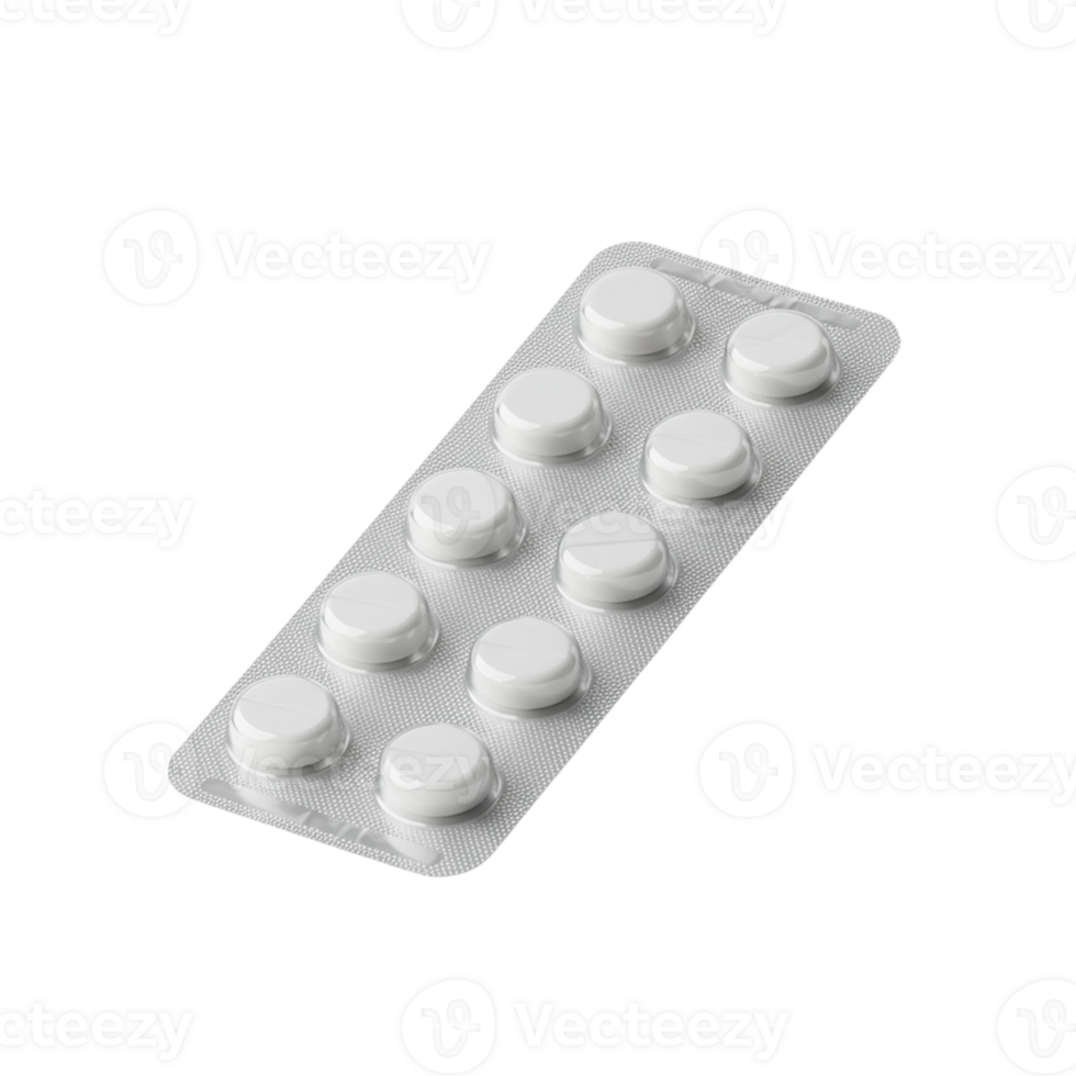Pill pack with medications and tablets organized for easy access png
