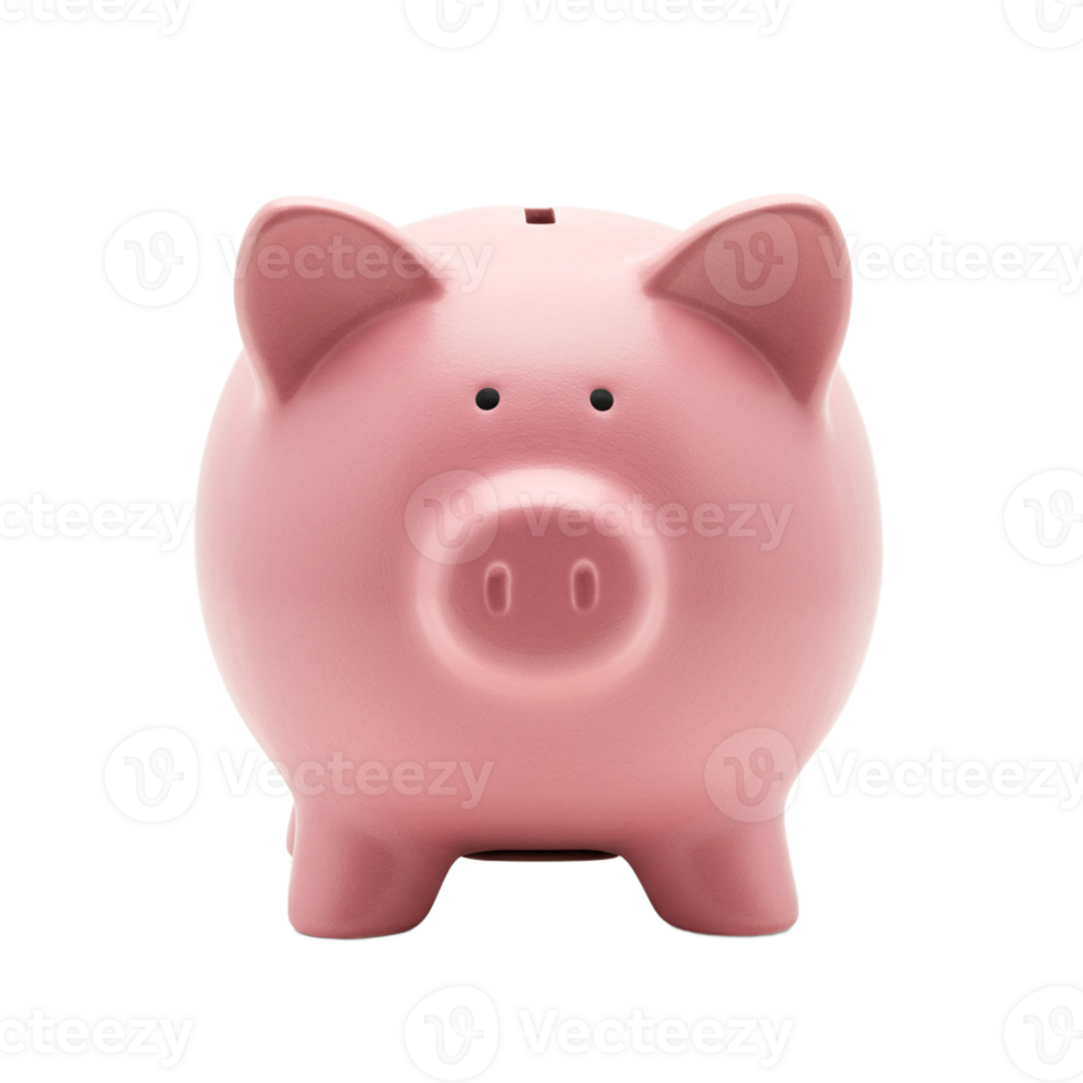 Cute pink piggy bank designed for saving money and encouraging savings habits png