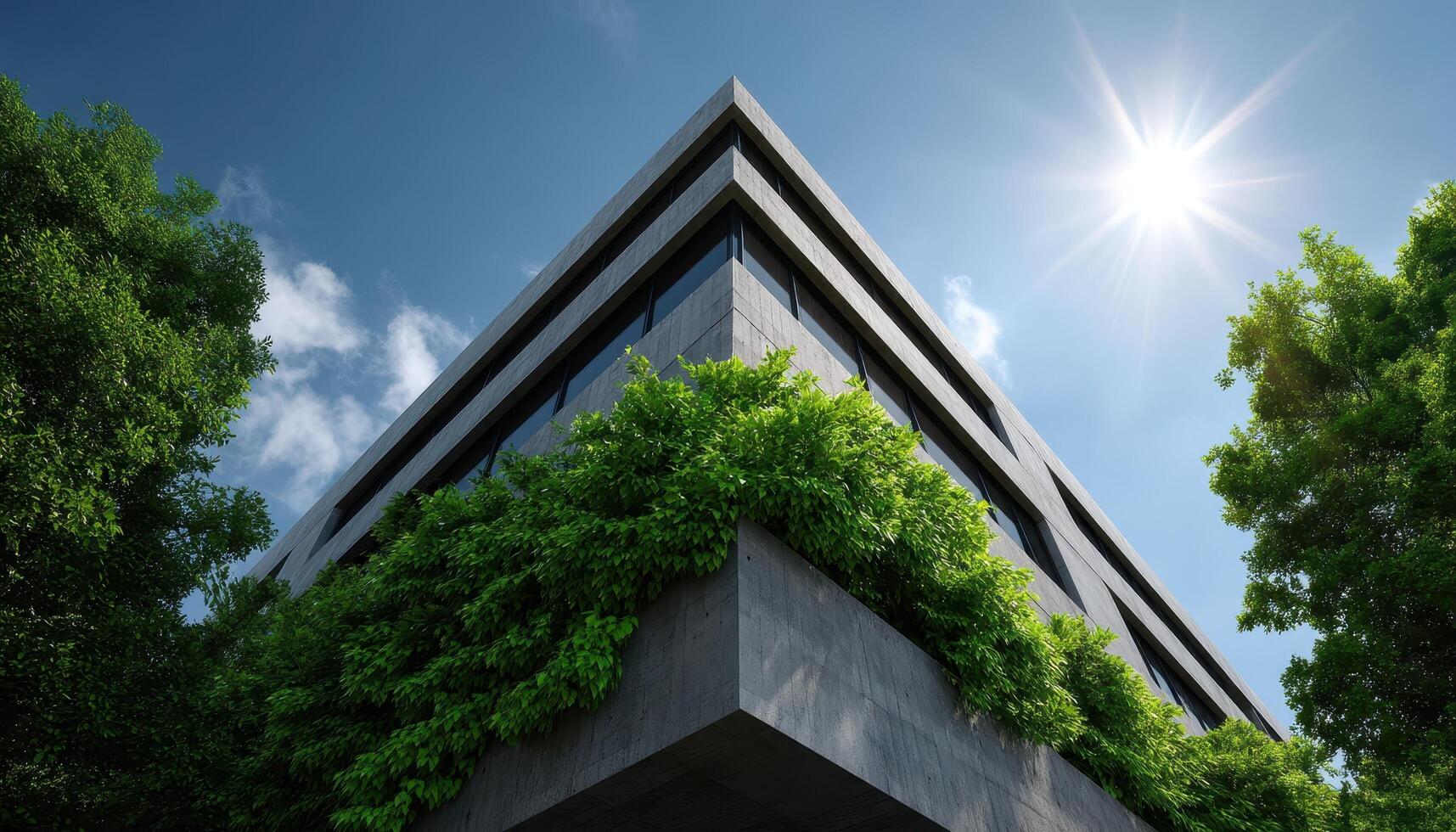 Sustainable Futuristic Building Design Urban Landscape Architecture Clear Background Copyspace photo