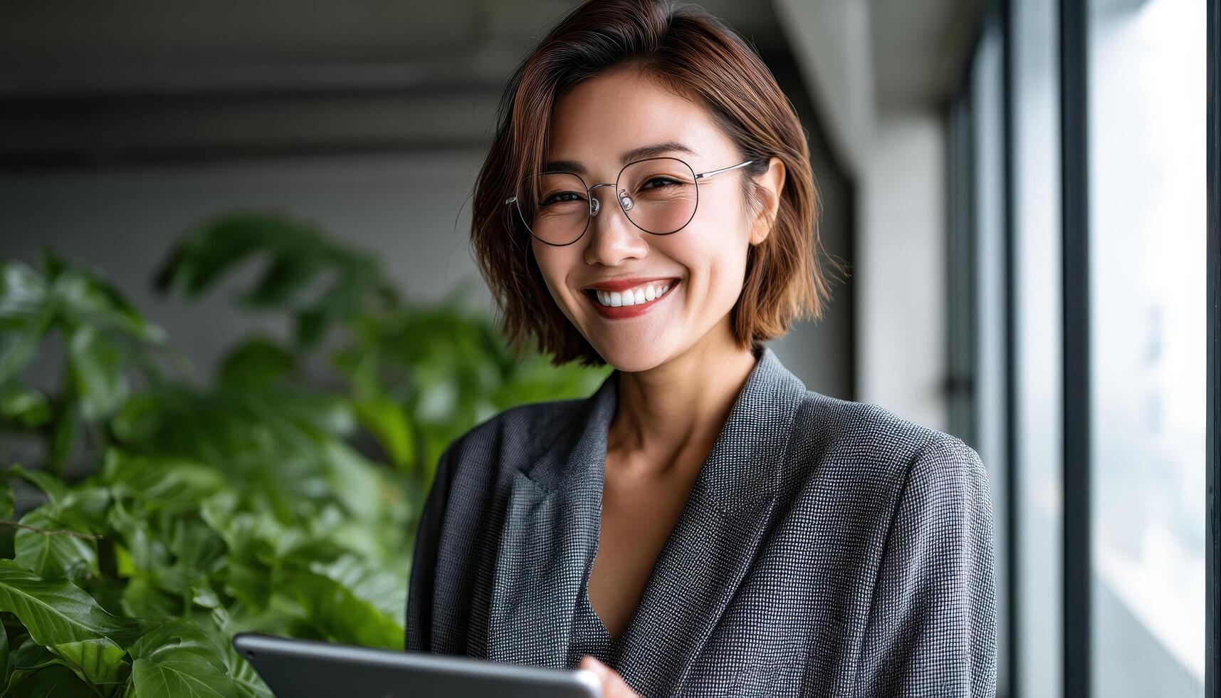 Empowering business women office space portrait modern environment close-up professionalism photo