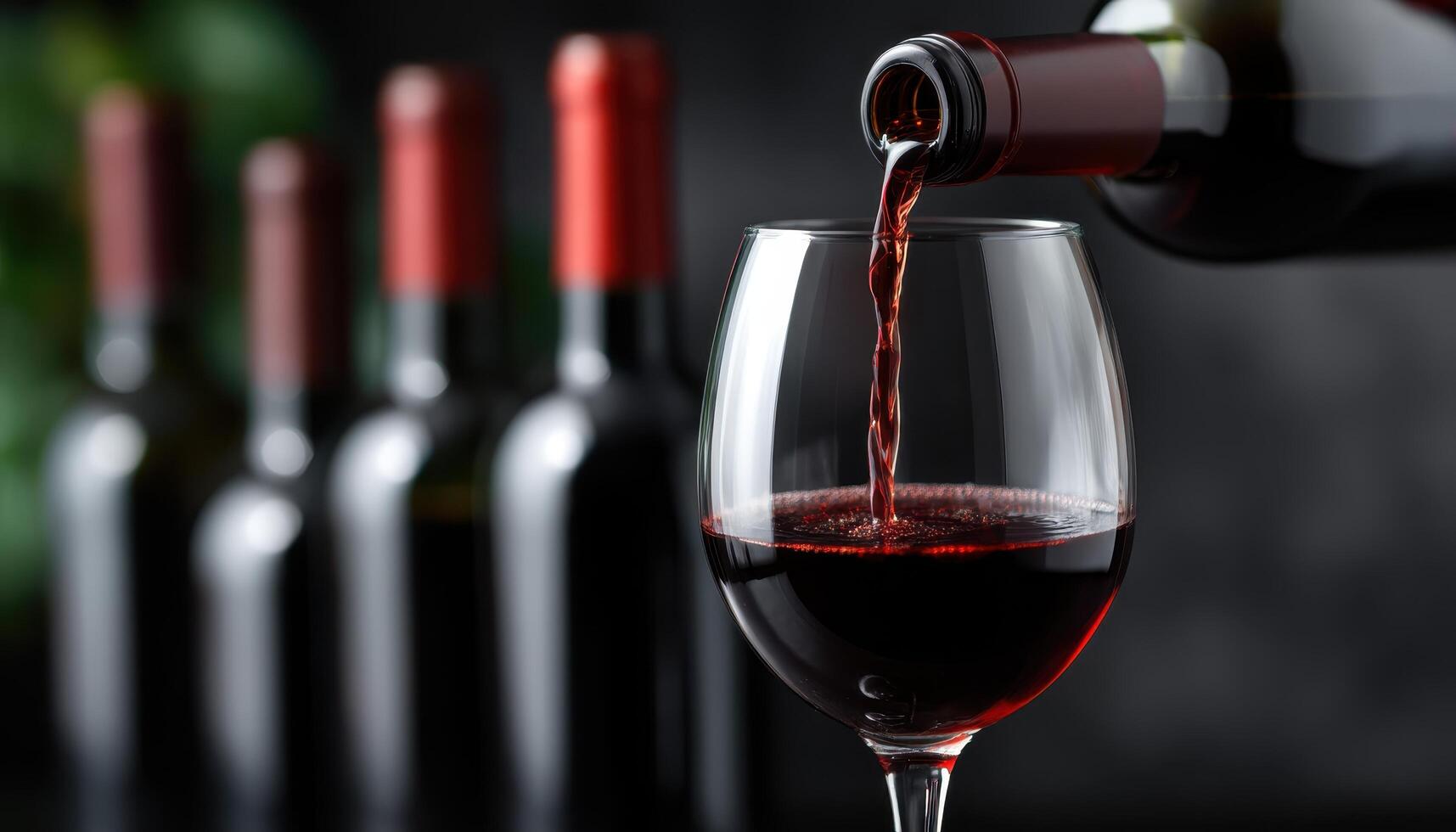 Pouring red wine into a glass at a wine tasting event indoor bar drink photography elegant atmosphere close-up view photo