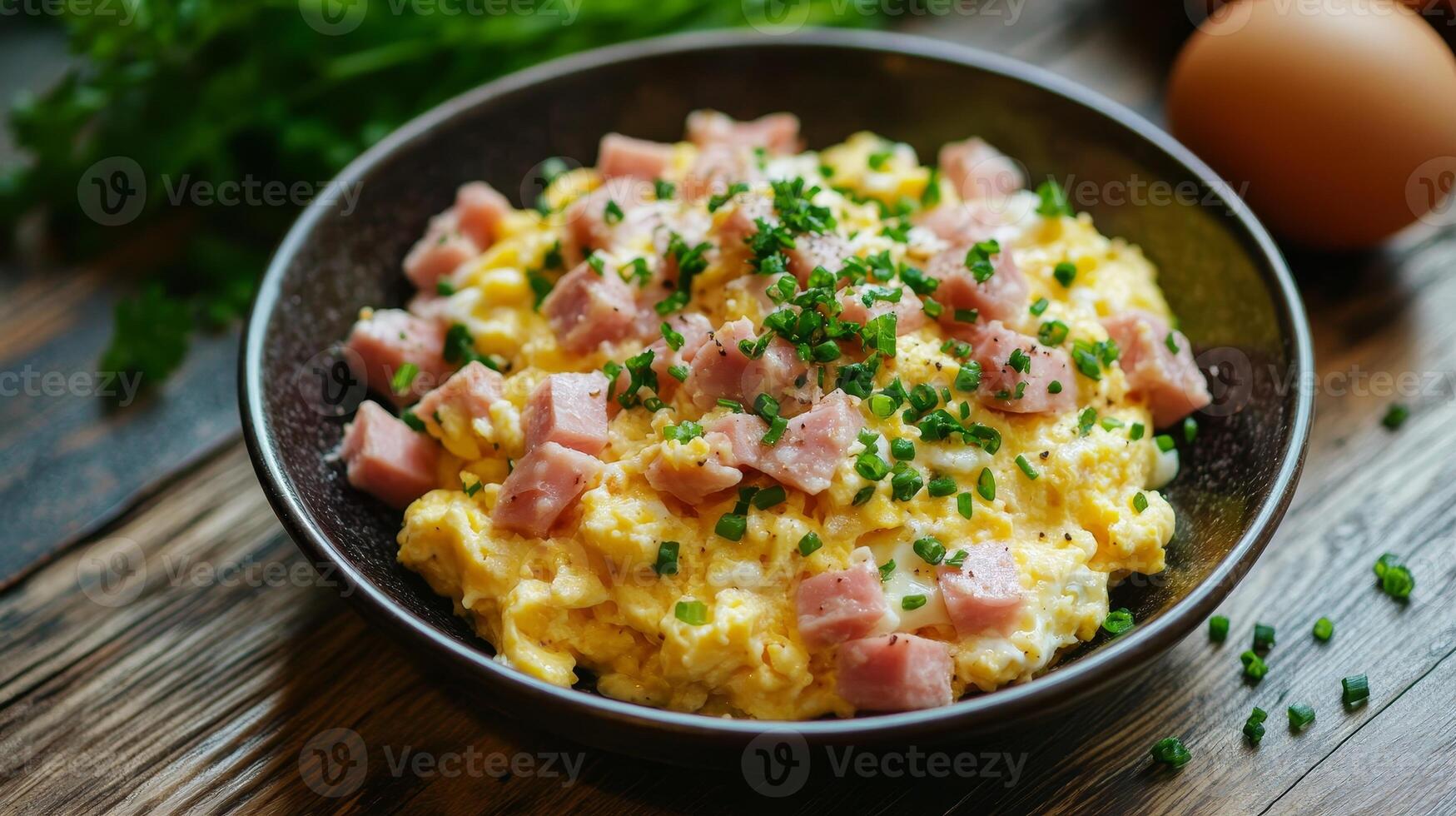 Scrumptious Scrambled Eggs with Ham - Perfect Morning Meal photo