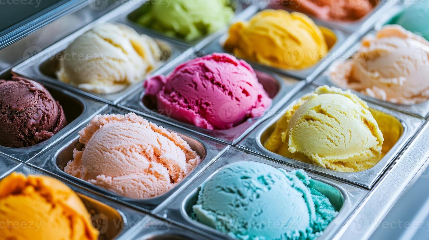 A Vibrant Array of Ice Cream Flavors photo