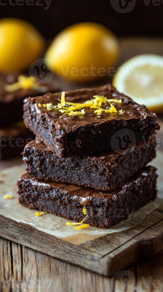 Scrumptious Stacked Chocolate Lemon Brownies photo