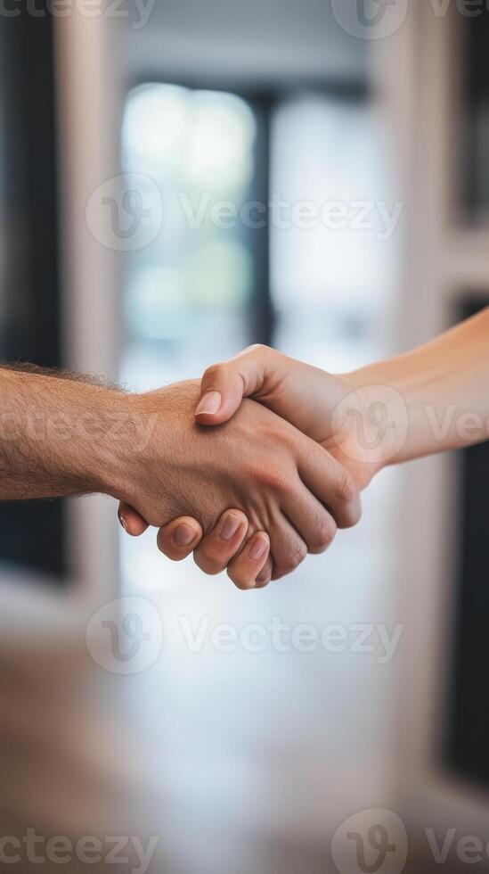 Powerful Handshake A Symbol of Business Success photo