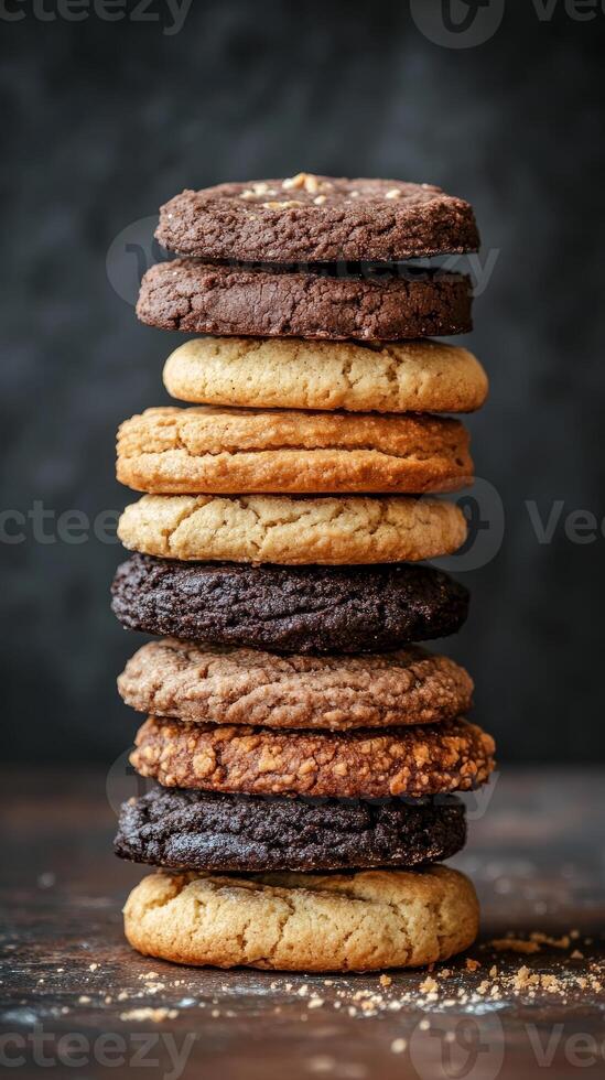 A Towering Stack of Deliciously Different Cookies photo