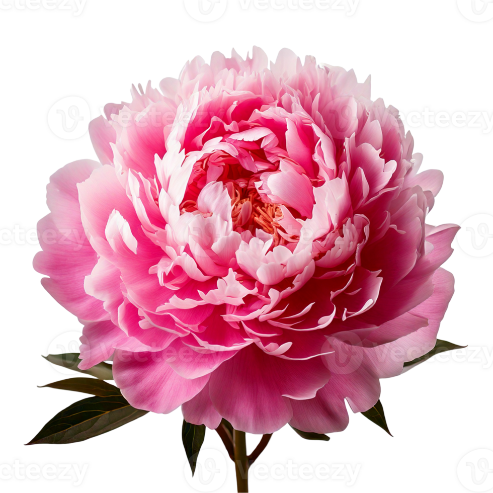 A bunch of pink peony in full bloom with soft, layered petals png