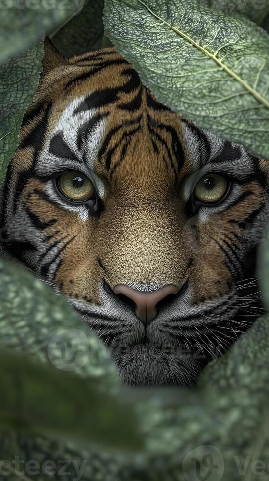 Majestic Tiger in Dense Jungle photo