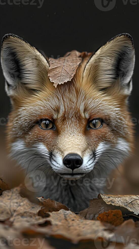 Curious Fox in Autumn Forest photo