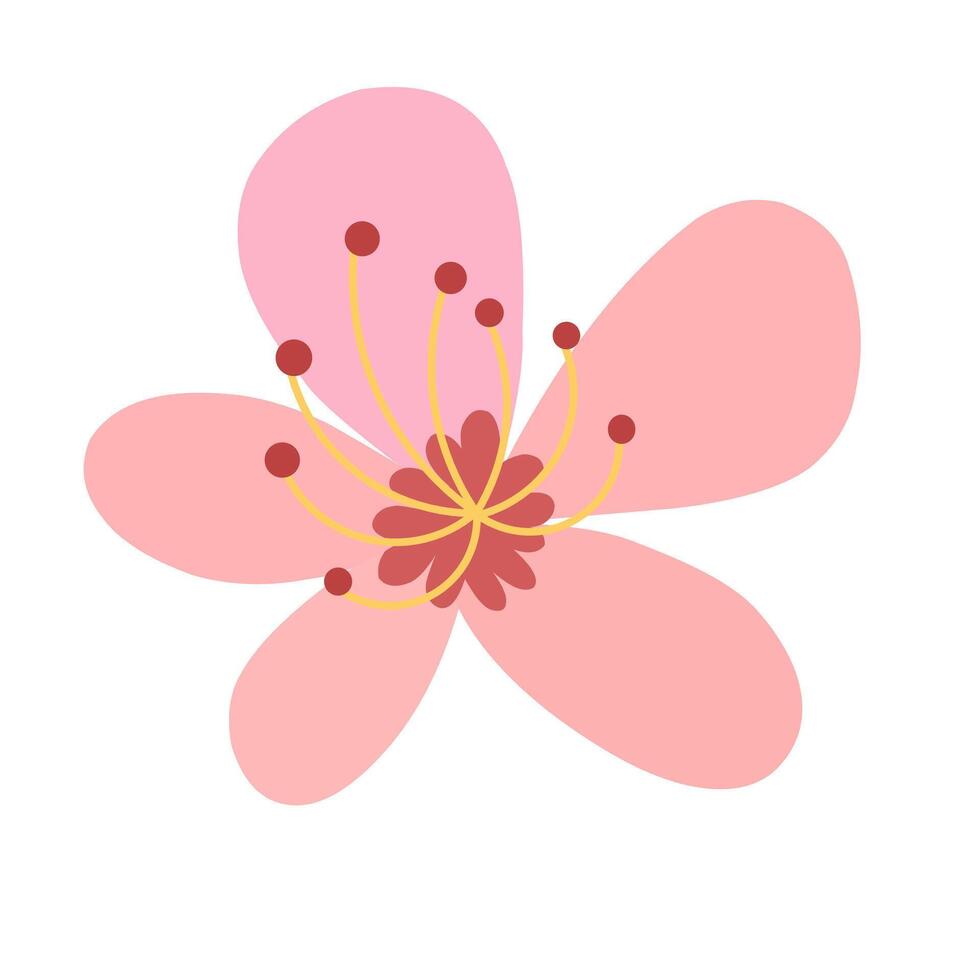 Cherry blossom clipart cartoon vector