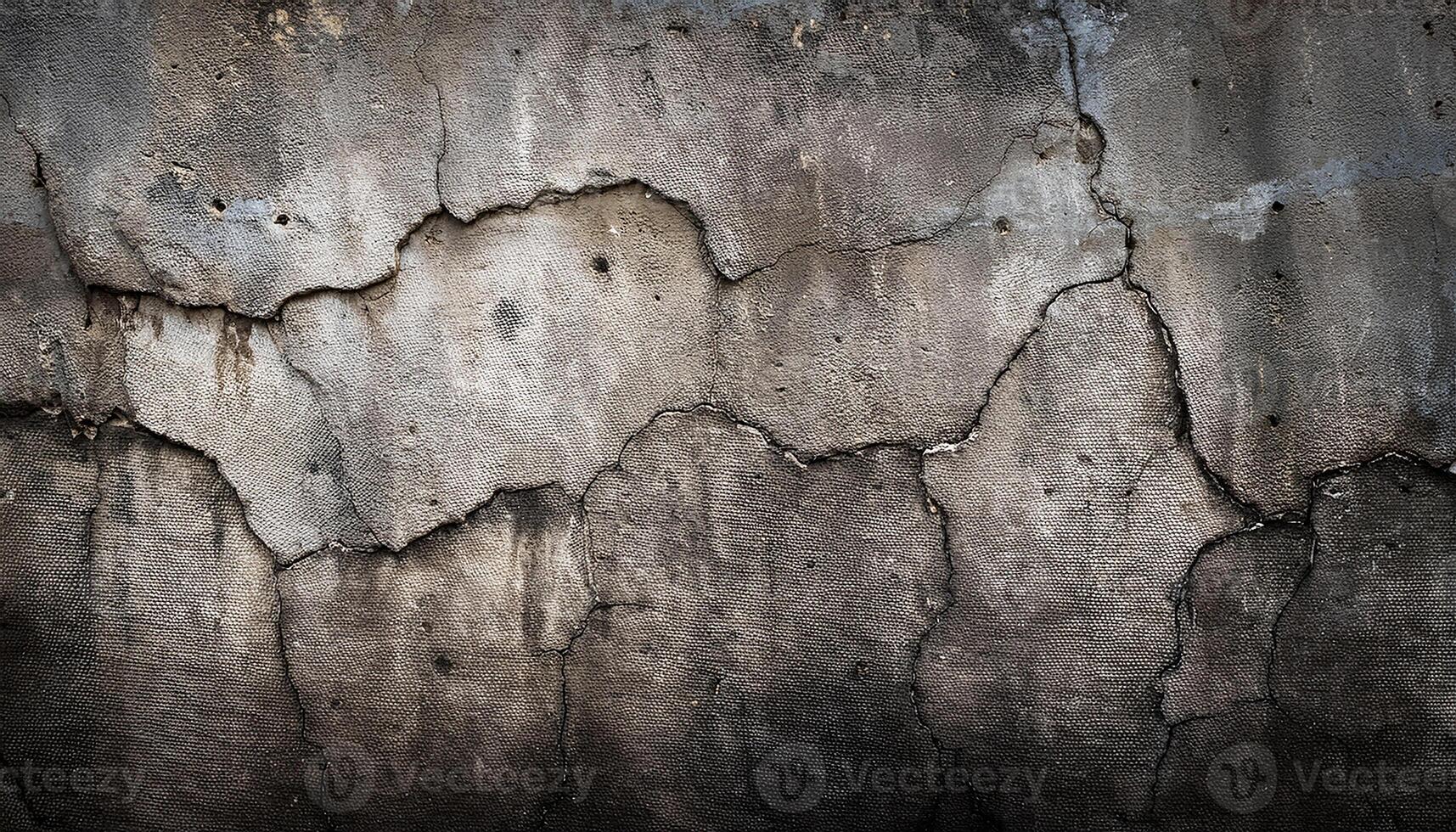 A close up of a wall with cracks and paint photo