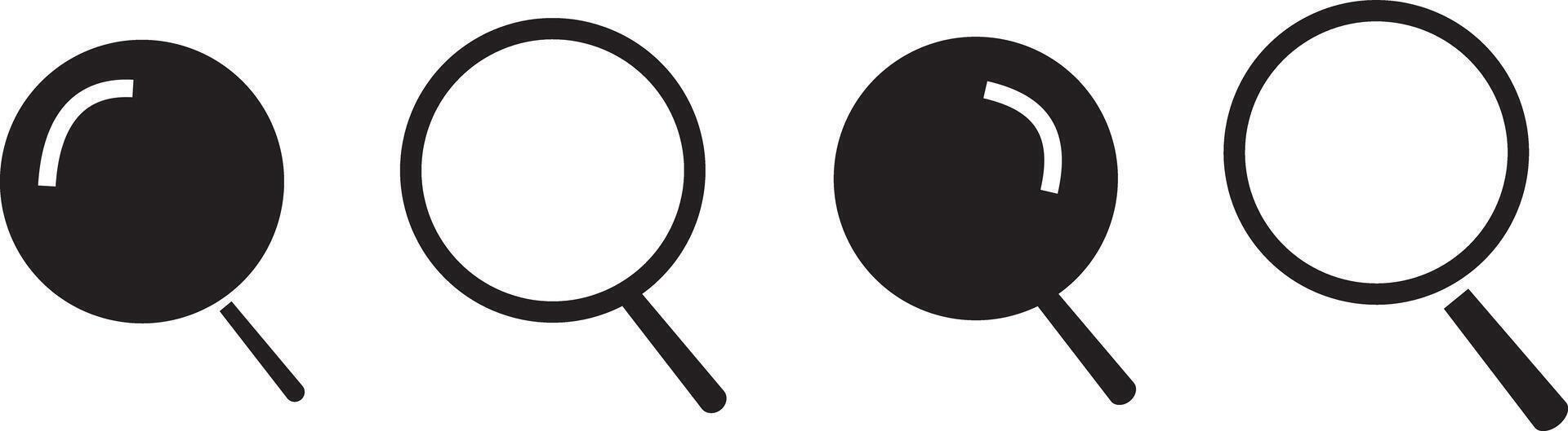 search icon button. magnifying glass loupe sign illustration. magnifying glass search icon, magnifying Icons vector
