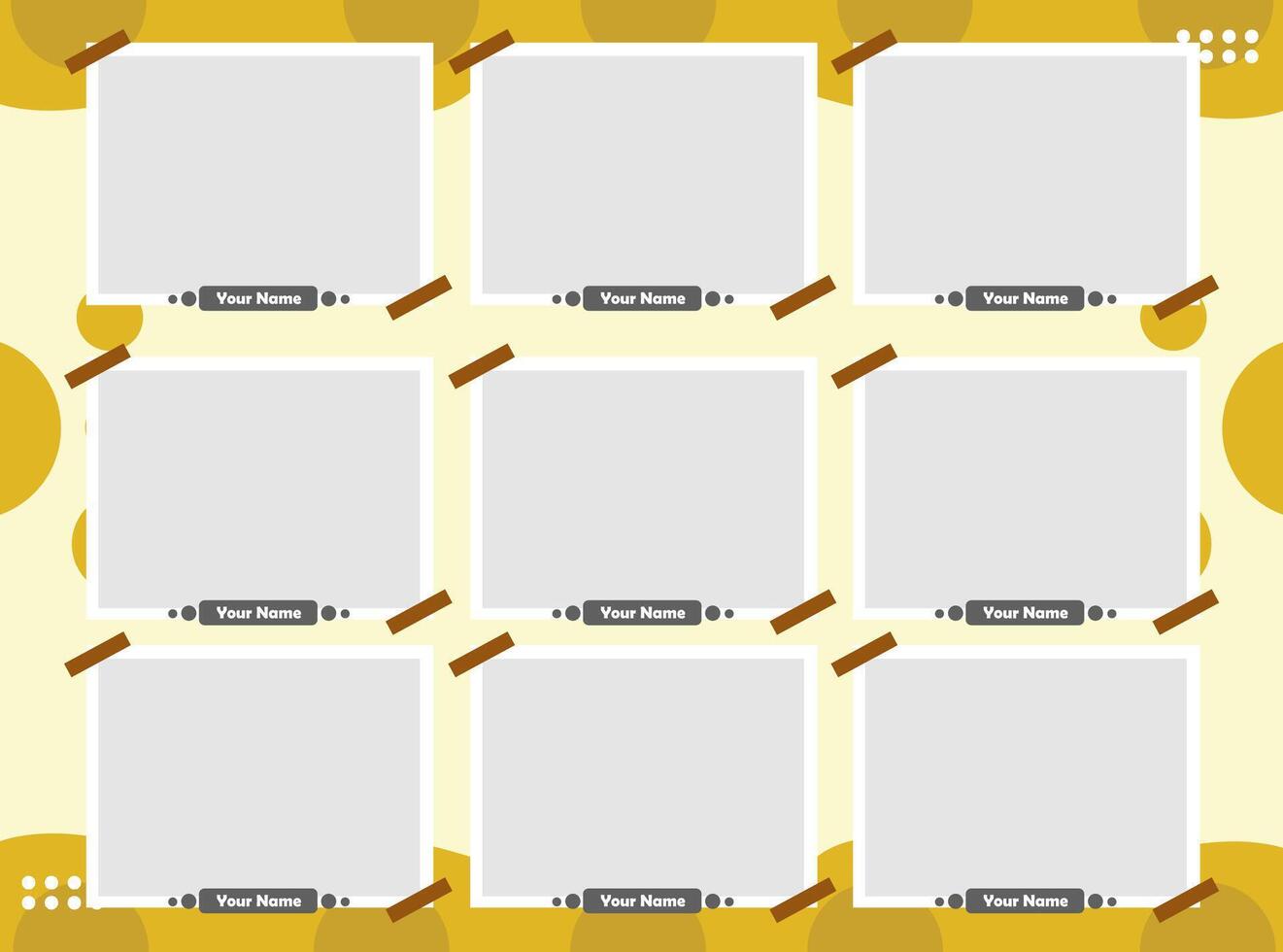 photo frame template with cute and interesting frames for kids vector