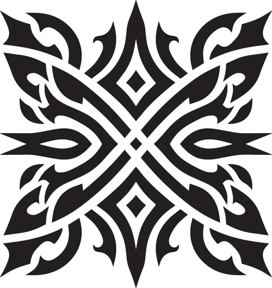 Decorative tribal design art vector