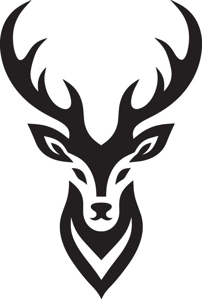 Deer tattoo sharp design illustration vector