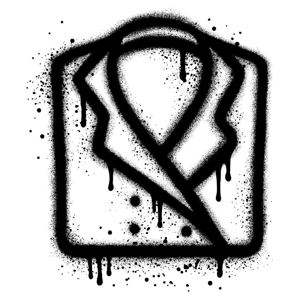 Blazer graffiti with black spray paint. vector
