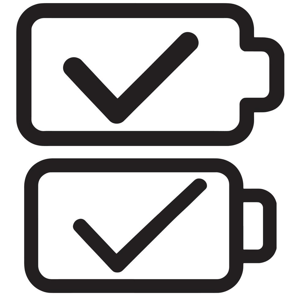 Checklist Icon Illustration With Bold Check Marks Inside Rounded Square Document Designs vector