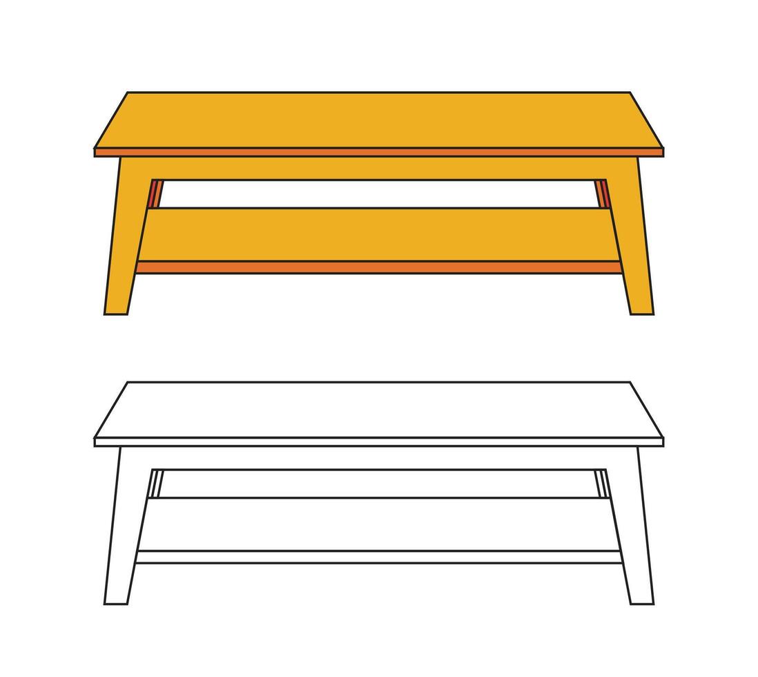 Illustration desk retro abstract vector