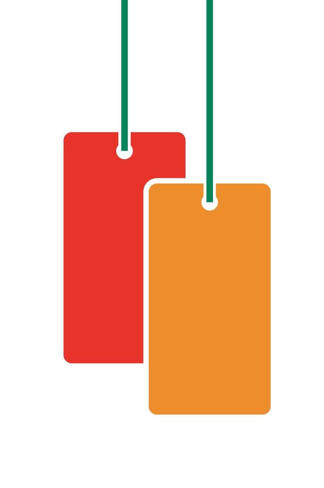 Illustration art bauhaus hang tag label vector