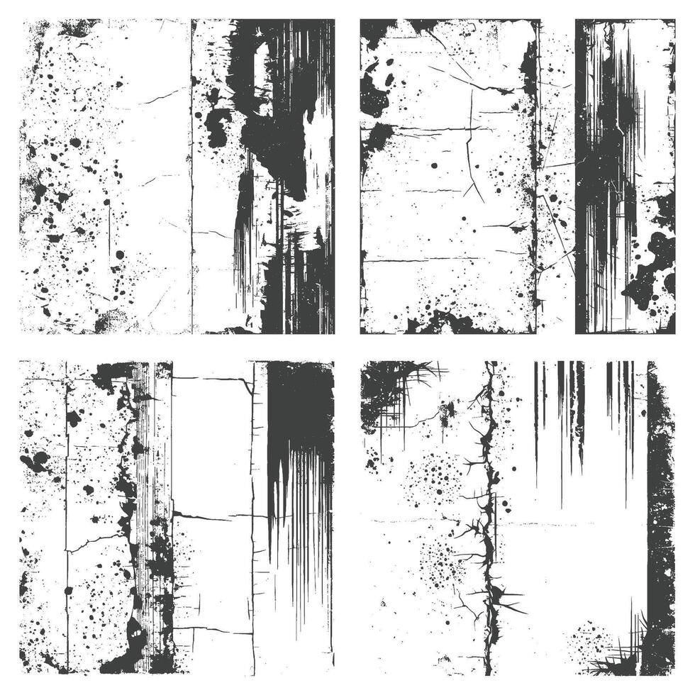Collection of Grunge Texture Backgrounds vector