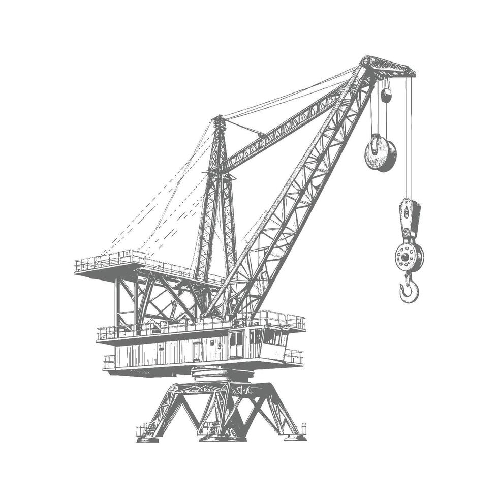 Industrial Crane Illustration vector