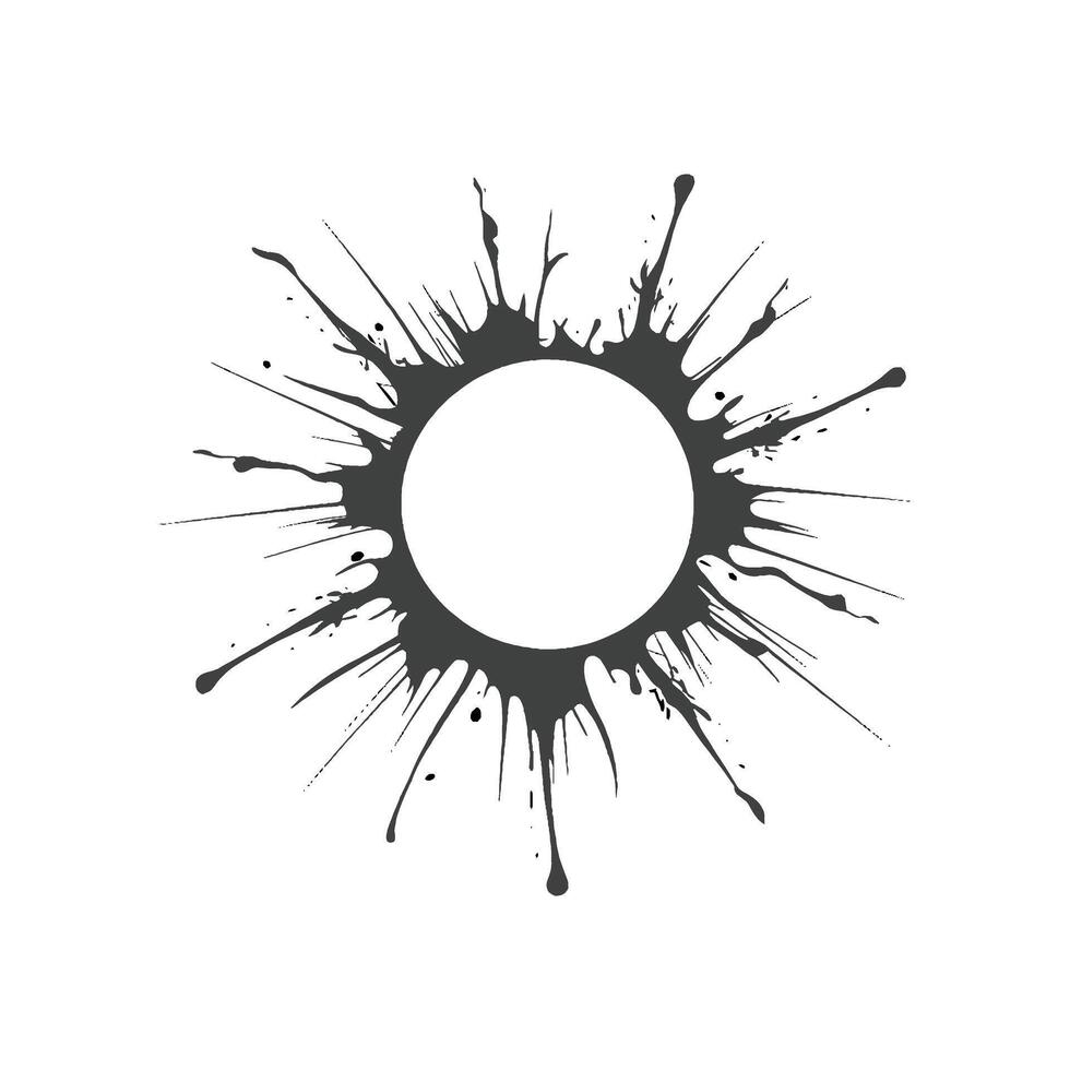 Ink Splatter Circle Design Illustration vector
