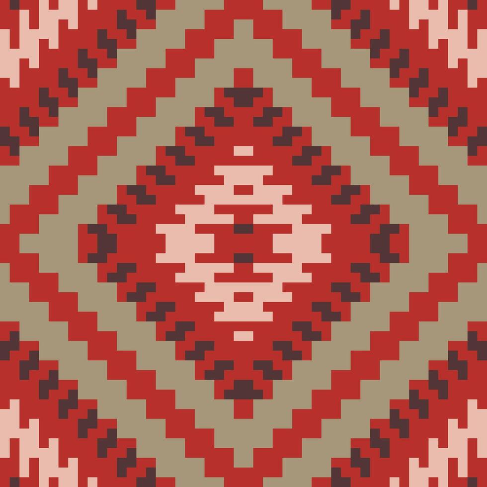 African Ikat Kurti Patternfolk Embroidery, Aztec Geometric Ornament Print. Design for Carpet, Wallpaper, Clothing, Wrapping, Fabric vector