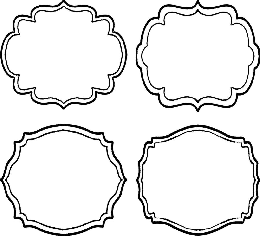 Four different frames for a blank page vector