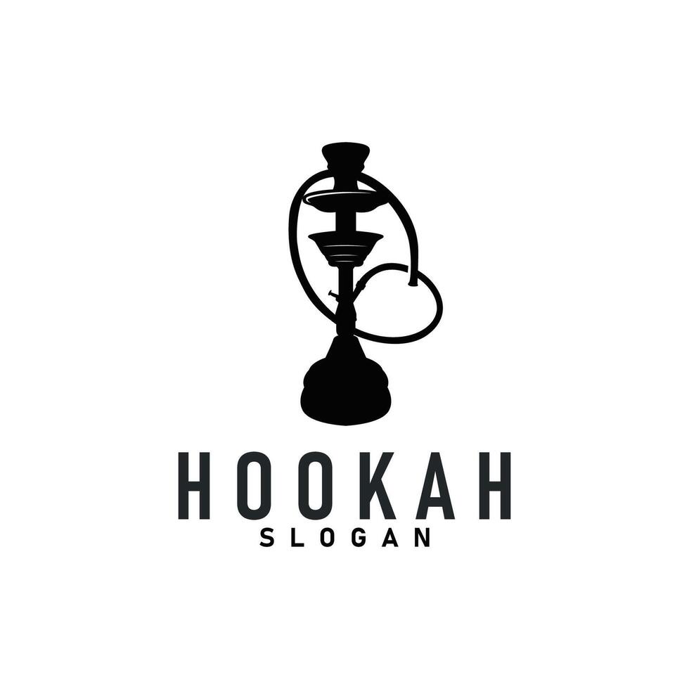 design hookah logo shisha bar concept simple minimalist retro illustration templet symbol brand bar, restaurant, shop, and business brand vector