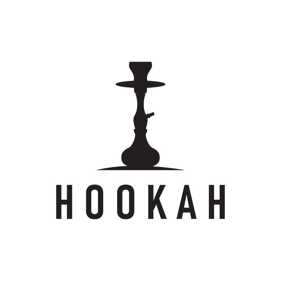 Old design hookah logo shisha bar concept simple minimalist retro illustration templet symbol brand bar, restaurant, shop, and business brand vector