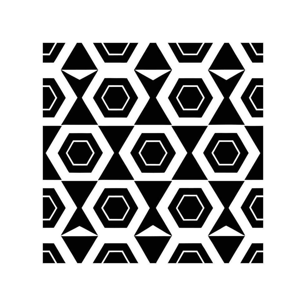 Seamless pattern collection in black silhouette style featuring geometric shapes and abstract grid designs for backgrounds and surface decoration. vector