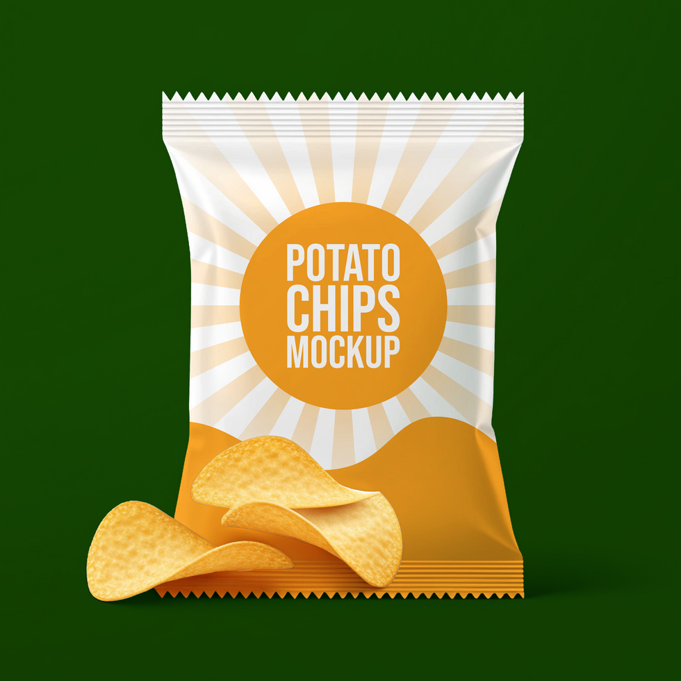 Potato Chips Packaging Mockup psd