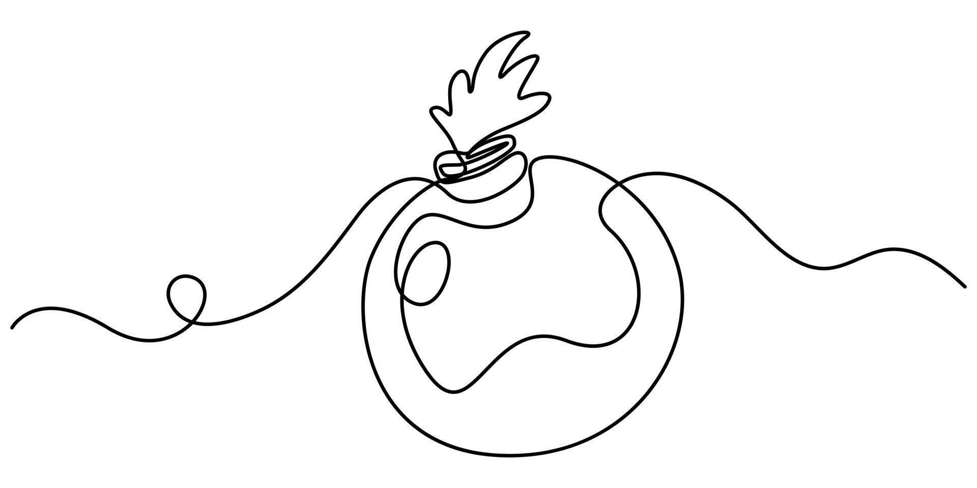 bomb object war old one line art design , Bomb with burning fuse continuous one line drawing vector