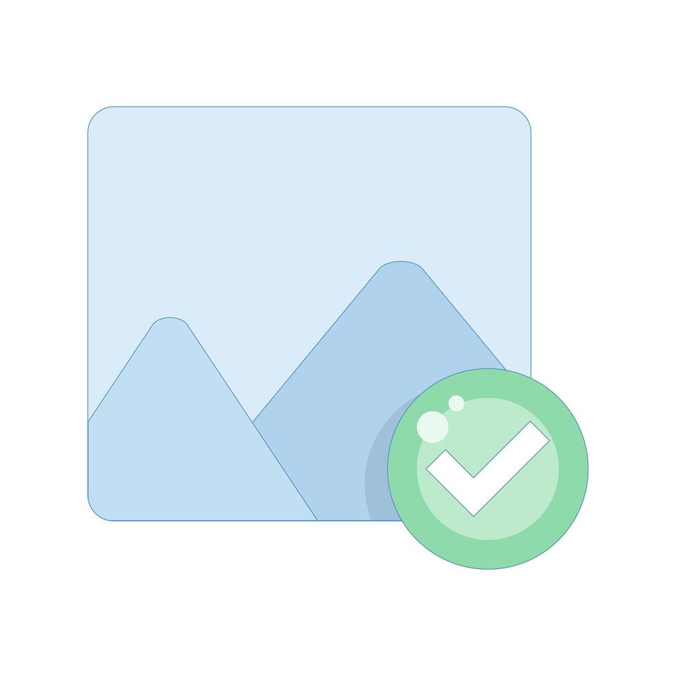 image symbol with plus sign, add image button. Minimalist and modern design, suitable for mobile apps, web interfaces and digital projects. Flat icon design illustration on background. vector