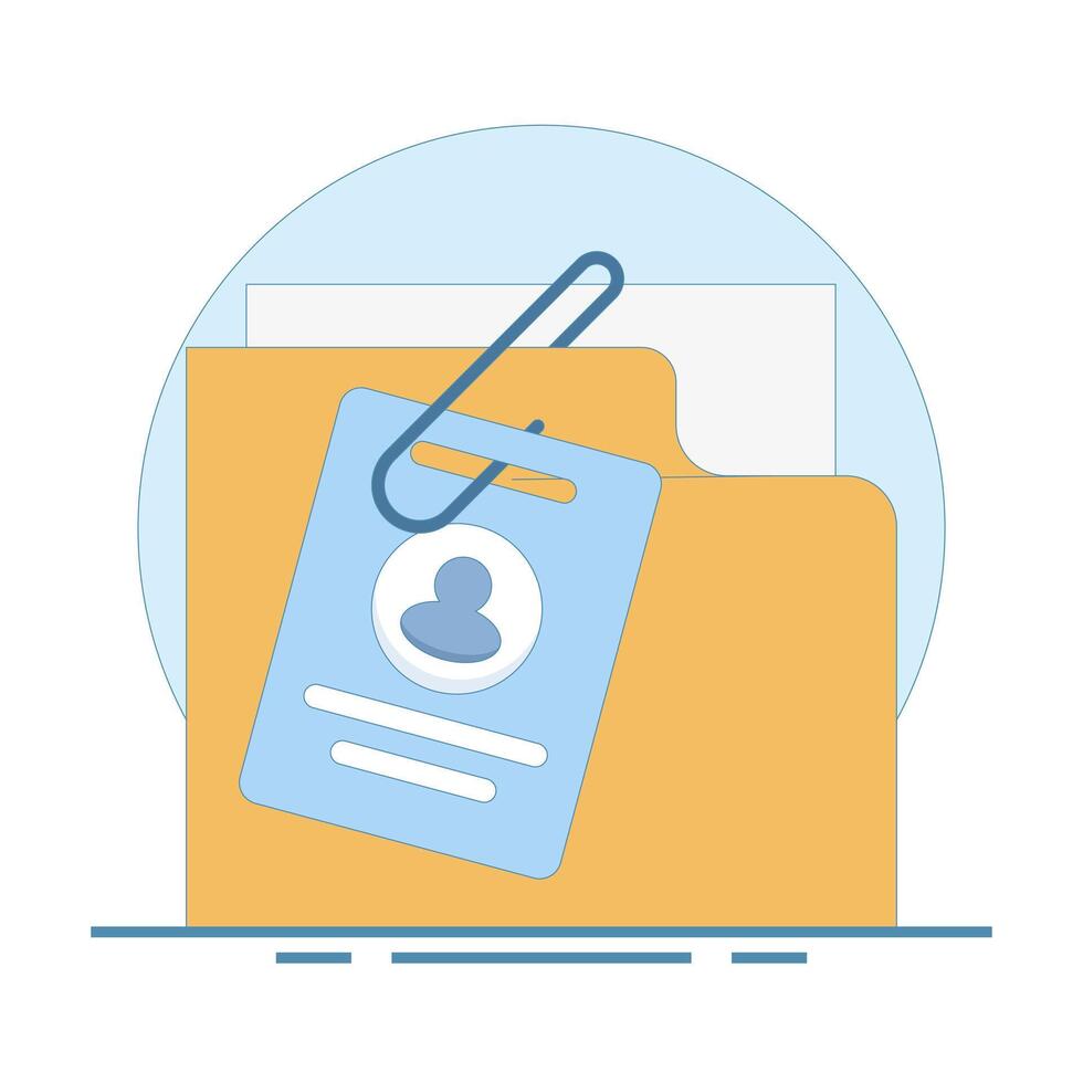 folder with user accounts, which describes login actions to store data and achievements. can be used in connection with personal storage, user access, cloud, or progress tracking. flat design. vector